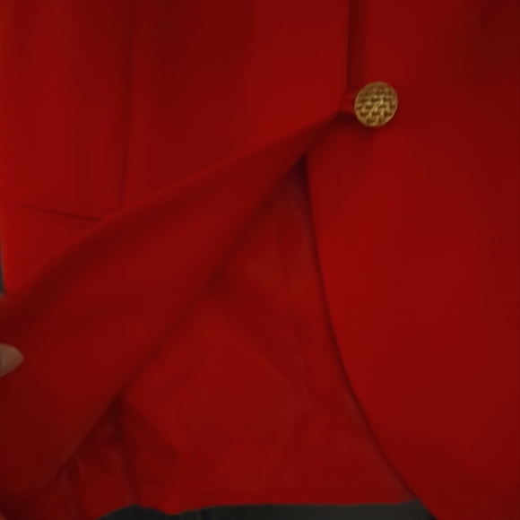 Vtg Atrium Collection Deep Reddish Pink Jacket Blazer Size 10 Shoulder Pads - Picture 9 of 9